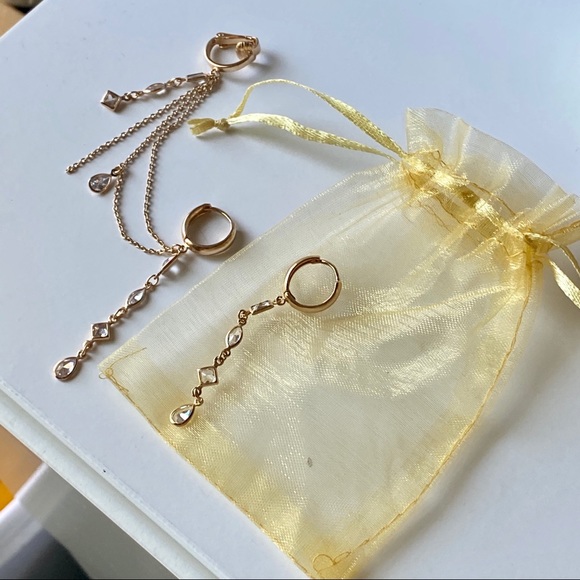 Gold plated earring and cuff from Brazil - Picture 7 of 8